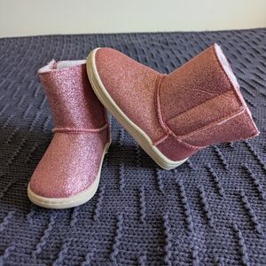 Baby Pink Sparkle Booties Sz 6